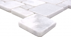 Piastrelle di pietra naturale mosaico marmo bianco opaco parete pavimento cucina bagno doccia MOS40-FP42