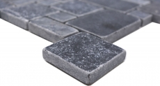 Piastrelle di pietra naturale mosaico marmo nero opaco parete pavimento cucina bagno doccia MOS40-FP43