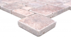 Piastrelle di pietra naturale mosaico terrazza travertino rosso opaco parete pavimento cucina bagno doccia MOS40-FP45