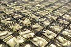 Mosaico di vetro con tessere doro Rivestimento per pareti Mosaico per pareti Bagno Cucina MOS78-8GO3_f