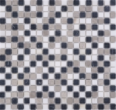 Pietra naturale mosaico marmo beige grigio nero opaco parete pavimento cucina bagno doccia MOS38-15-1125_f