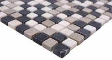 Pietra naturale mosaico marmo beige grigio nero opaco parete pavimento cucina bagno doccia MOS38-15-1125_f