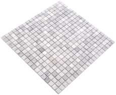 Pietra naturale mosaico di marmo bianco carrara look opaco parete pavimento cucina bagno doccia MOS38-15-2000_f