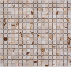Mosaico in pietra naturale marmo dorato crema lucido parete pavimento cucina bagno doccia MOS38-15-2807_f