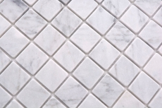 Pietra naturale mosaico di marmo bianco carrara look opaco parete pavimento cucina bagno doccia MOS42-32-2000_f