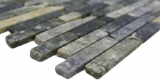 Piastrelle di pietra naturale mosaico marmo verde opaco parete pavimento cucina bagno doccia MOS40-0407_f