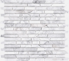 Piastrelle di mosaico in pietra naturale marmo bianco carrara look opaco parete pavimento cucina bagno doccia MOS40-Brick2000_f