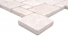 Piastrelle mosaico pietra naturale marmo avorio opaco parete pavimento cucina bagno doccia MOS40-FP41_f