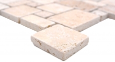 Piastrelle di mosaico in pietra naturale travertino beige opaco pavimento parete cucina bagno doccia MOS40-FP46_f