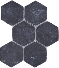 Piastrelle di pietra naturale mosaico marmo nero opaco parete pavimento cucina bagno doccia MOS42-HX143_f