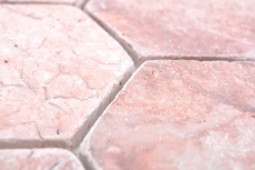 Piastrelle di mosaico in pietra naturale travertino rosso opaco muro pavimento cucina bagno doccia MOS42-HX145_f