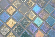 Mosaico piscina mosaico piscina mosaico vetro verde pastello iridescente multicolore lucido parete pavimento cucina bagno doccia MOS220-P55383_f