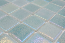 Mosaico piscina mosaico piscina mosaico vetro verde pastello iridescente multicolore lucido parete pavimento cucina bagno doccia MOS220-P55383_f