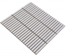 Ceramica mosaico piastrelle bianco antico lucido parete cucina bagno doccia MOS24-CG31_f