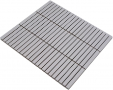 Mosaico ceramico bacchette bianco opaco parete cucina bagno doccia MOS24-CG91_f
