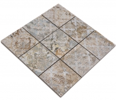 Mosaico ceramico dipinto a mano in gres porcellanato multicolore opaco parete pavimento cucina bagno doccia MOS23-95CS_m