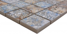 Mosaico in ceramica decorato a mano in gres porcellanato forte multicolore opaco parete pavimento cucina bagno doccia MOS14-47CV_m