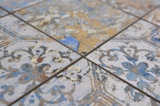 Mosaico ceramico decorato a mano in gres porcellanato forte multicolore opaco parete pavimento cucina bagno doccia MOS23-95CV_m