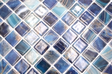 Mano modello piscina mosaico piscina mosaico vetro mosaico blu reale iridescente lucido parete pavimento cucina bagno doccia MOS220-P56254_m