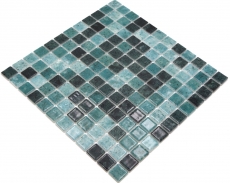 Campione a mano piscina mosaico piscina mosaico vetro mosaico verde antracite iridescente parete pavimento cucina bagno doccia MOS220-P56258_m