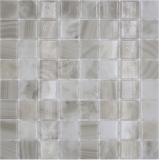 Campione a mano piscina mosaico piscina mosaico vetro mosaico beige chiaro iridescente parete pavimento cucina bagno doccia MOS220-P56381_m