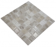 Campione a mano piscina mosaico piscina mosaico vetro mosaico beige chiaro iridescente parete pavimento cucina bagno doccia MOS220-P56381_m