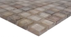 Mosaico di vetro dipinto a mano tessere di mosaico beige lucido coccodrillo texture parete cucina bagno doccia MOS68-WL34_m
