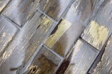 Mosaico di vetro dipinto a mano piastrelle di mosaico nero con oro lucido parete cucina bagno doccia MOS88-SW01_m