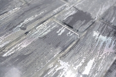 Mano modello di vetro mosaico piastrelle nero con argento lucido parete cucina bagno doccia MOS88-SW02_m
