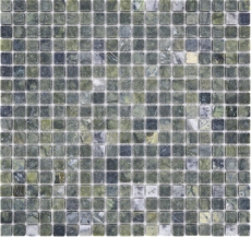 Mosaico di pietra naturale dipinto a mano in marmo verde opaco parete pavimento cucina bagno doccia MOS38-15-407_m