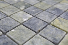 Mosaico di pietra naturale dipinto a mano in marmo verde opaco parete pavimento cucina bagno doccia MOS42-32-407_m