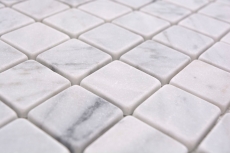 Campione a mano pietra naturale mosaico marmo bianco carrara look opaco parete pavimento cucina bagno doccia MOS42-32-2000_m