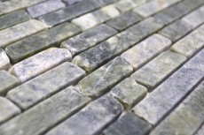 Piastrelle di pietra naturale dipinte a mano mosaico marmo verde opaco parete pavimento cucina bagno doccia MOS40-0407_m