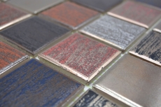 Motivo a mano in ceramica mosaico ceramico multicolore opaco parete cucina bagno doccia MOS24-1235_m