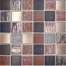 Motivo a mano in ceramica mosaico ceramico multicolore opaco parete cucina bagno doccia MOS24-1235_m