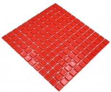 Campione a mano piscina mosaico piscina mosaico vetro mosaico rosso lucido parete pavimento cucina bagno doccia MOS220-P25808_m