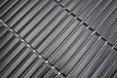 Mosaico ceramico dipinto a mano tessere di mosaico nero opaco parete cucina bagno doccia MOS24-CG01_m