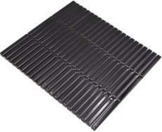 Mosaico ceramico dipinto a mano tessere di mosaico nero lucido parete cucina bagno doccia MOS24-CG21_m