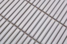 Mosaico ceramico dipinto a mano tessere di mosaico bianco antico lucido parete cucina bagno doccia MOS24-CG31_m