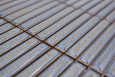 Mosaico ceramico dipinto a mano piastrelle di mosaico grigio blu lucido parete cucina bagno doccia MOS24-CG41_m