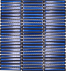 Mosaico ceramico dipinto a mano piastrelle di mosaico blu cobalto lucido parete cucina bagno doccia MOS24-CG51_m