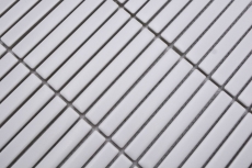 Mosaico ceramico dipinto a mano tessere di mosaico bianco opaco parete cucina bagno doccia MOS24-CG91_m