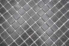 Mosaico di vetro per piscina mosaico galleggiante grigio basalto look grigio scuro carta-legato per piscina - MOS200-A09