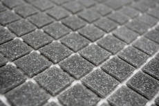 Mosaico di vetro per piscina mosaico galleggiante grigio basalto look grigio scuro carta-legato per piscina - MOS200-A09