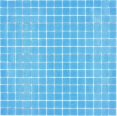 Piastrella di vetro a mosaico blu medio per piscina - 200-A13