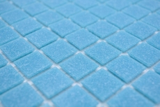Piastrella di vetro a mosaico blu medio per piscina - 200-A13