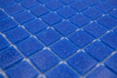 Piastrella di mosaico in vetro Mosaico di piscina blu scuro Mosaico di piscina classico incollato su carta