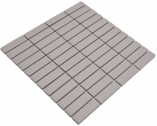 Piastrella di mosaico Rod in ceramica non smaltata grigio chiaro antiscivolo piatto doccia pavimento piastrelle bagno - MOS24-1202