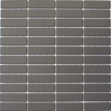 Piastrella a mosaico decorata a mano in ceramica grigio marrone fango non smaltata piatto doccia antiscivolo piastrella bagno cucina bagno - MOS24-CUST051