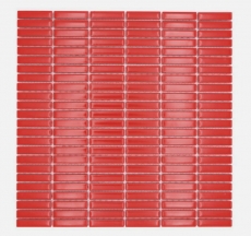 Aste in ceramica a mosaico retrò anni 50-60 cinghie rosse lucide MOS24-BM7
